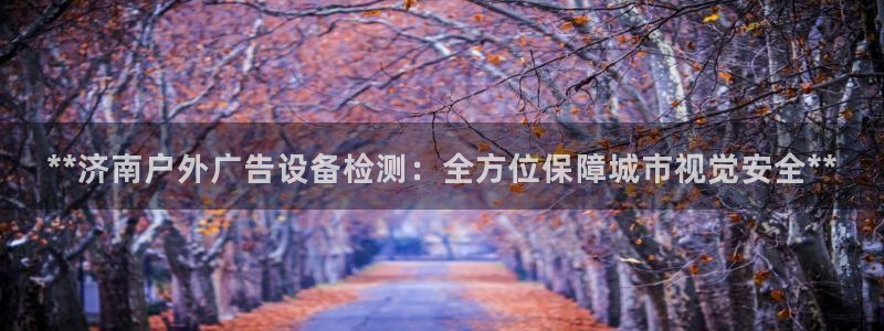 杏宇平台代理怎么样可靠吗：**济南户外广告设备检测：全方位保障城市视觉安全**