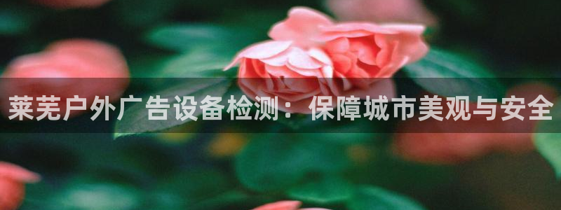 杏宇平台代理多少钱一次：莱芜户外广告设备检测：保障城市美观与安全