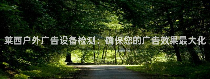 杏宇平台怎么样赚钱：莱西户外广告设备检测：确保您的广告效果最大化