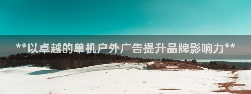 杏宇平台登陆：**以卓越的单机户外广告提升品牌影响力**