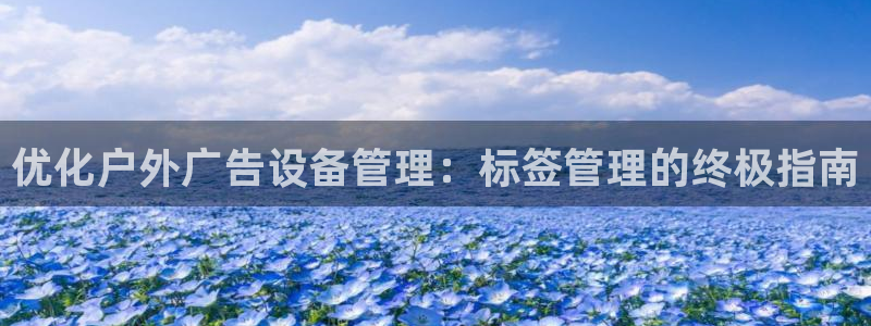 杏宇代理注册：优化户外广告设备管理：标签管理的终极指南