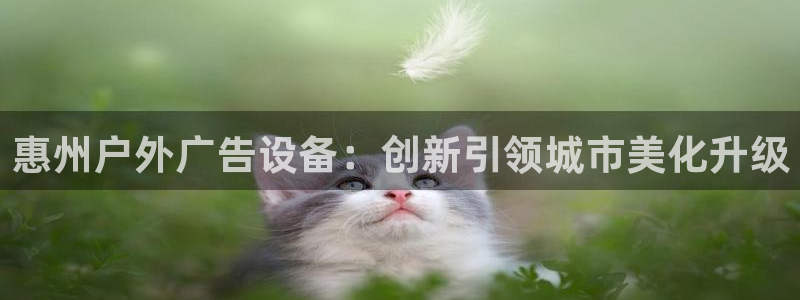 杏宇平台代理怎么样可靠吗：惠州户外广告设备：创新引领城市美化升级