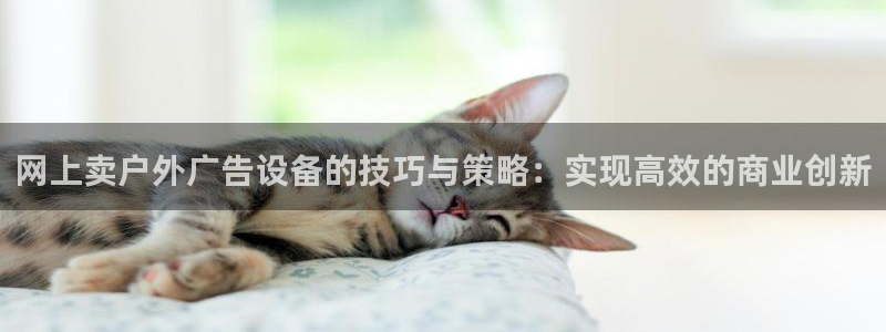 杏宇平台登录步骤图：网上卖户外广告设备的技巧与策略：实现高效的商业创新