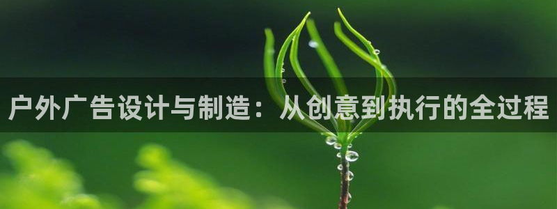 杏宇平台招商：户外广告设计与制造：从创意到执行的全过程