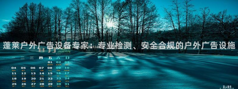 杏宇平台注册地址：蓬莱户外广告设备专家：专业检测、安全合规的户外广告设施