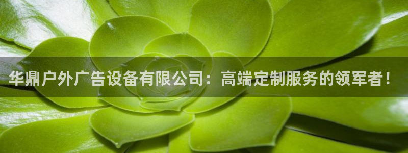 杏宇平台代理：华鼎户外广告设备有限公司：