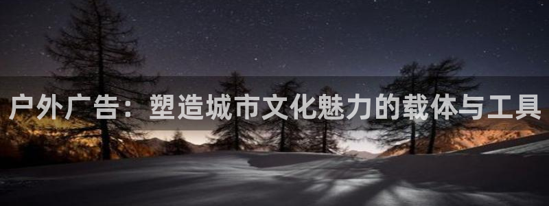 杏宇平台总代理是谁：户外广告：塑造城市文