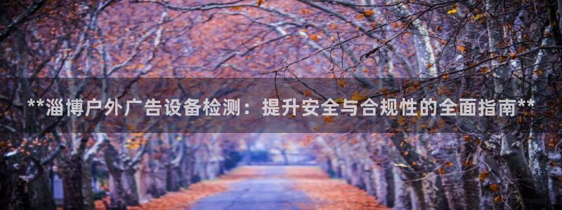 杏宇平台登录步骤：**淄博户外广告设备检测：提升安全与合规性的全面指南**